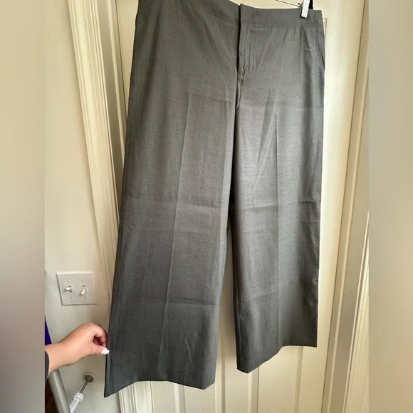 NWOT Massimo Charcoal Wide Leg Trouser Pants Perfect Fit Size 16 - Picture 3 of 7